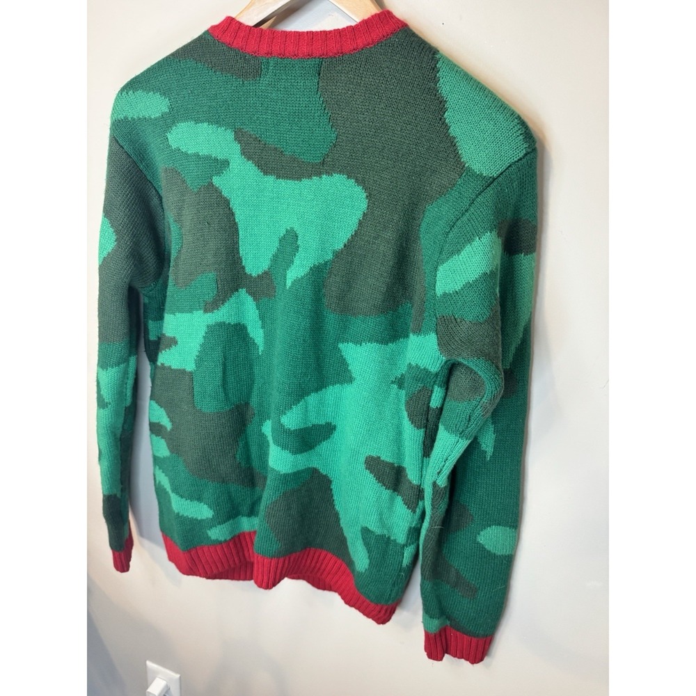 Ugly Christmas Sweater Small Camo Blizzard Bay Santas Drinking Brewdolph NWT - Picture 13 of 15